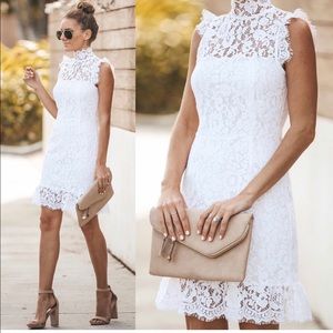 Vicidolls “To Have + To Hold” white lace dress